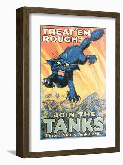 Treat'Em Rough! Join The Tanks-August Hutof-Framed Art Print