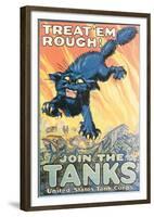 Treat'Em Rough! Join The Tanks-August Hutof-Framed Art Print