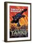 Treat 'Em Rough: Join the Tanks-Hutaf-Framed Art Print