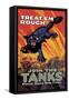 Treat 'Em Rough: Join the Tanks-Hutaf-Framed Stretched Canvas