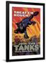 Treat 'Em Rough: Join the Tanks-Hutaf-Framed Art Print