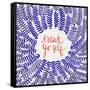 Treat Yo Self Coral Navy-Cat Coquillette-Framed Stretched Canvas