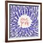 Treat Yo Self Coral Navy-Cat Coquillette-Framed Art Print