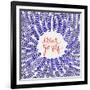 Treat Yo Self Coral Navy-Cat Coquillette-Framed Art Print