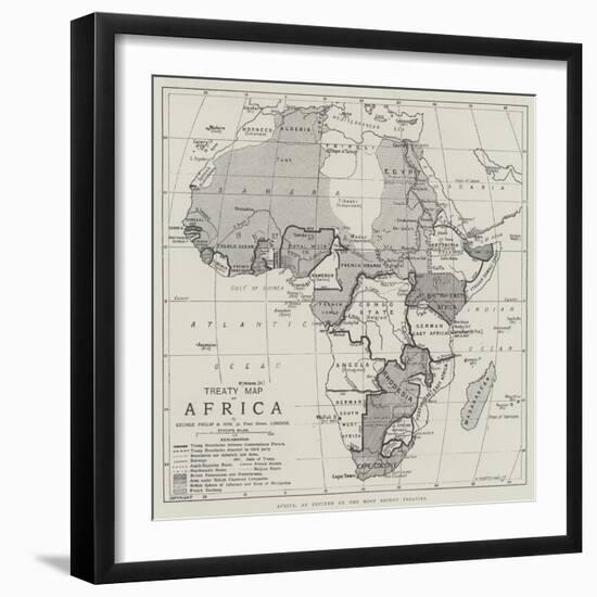 Treaty Map of Africa-null-Framed Giclee Print