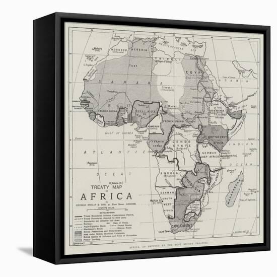 Treaty Map of Africa-null-Framed Stretched Canvas