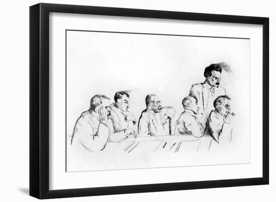 Treaty of Brest-Litovsk - Russian team-Emil Orlik-Framed Giclee Print