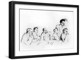 Treaty of Brest-Litovsk - Russian team-Emil Orlik-Framed Giclee Print