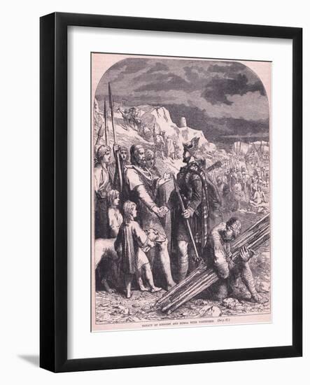 Treaty of Hengist and Horsa with Vortigern Ad 600-Francois Edouard Zier-Framed Giclee Print