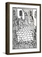 Treaty of Marriage Between Charles V and Princess Mary Tudor, C1508-Richard Pynson-Framed Giclee Print