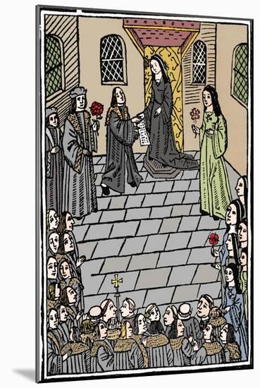 'Treaty of marriage between Charles V and Princess Mary Tudor', c1508-Richard Pynson-Mounted Giclee Print