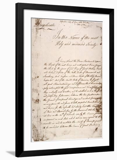 Treaty of Paris, 1783-null-Framed Giclee Print