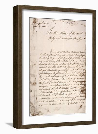 Treaty of Paris, 1783-null-Framed Giclee Print