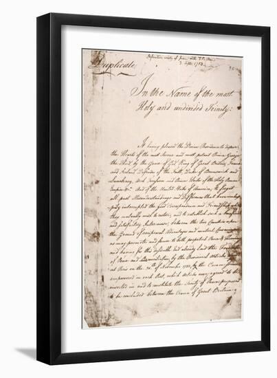 Treaty of Paris, 1783-null-Framed Giclee Print