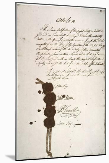 Treaty of Paris, 1783-null-Mounted Giclee Print