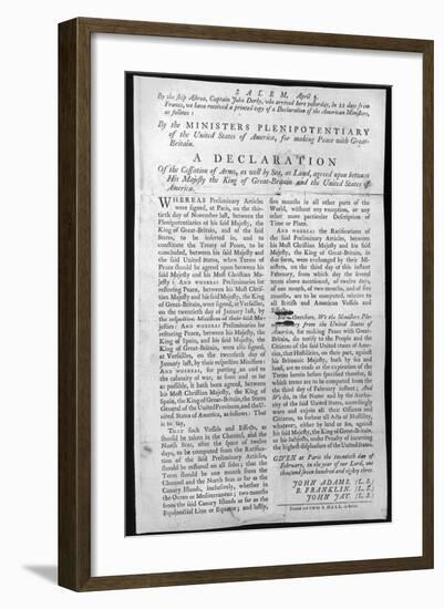 Treaty of Paris, 1783-null-Framed Giclee Print