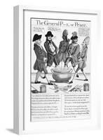 Treaty of Paris Cartoon-null-Framed Giclee Print