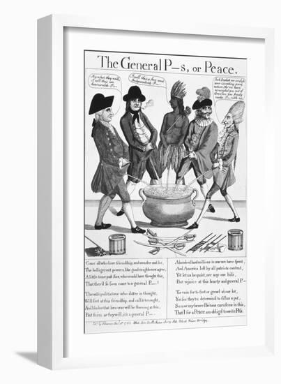 Treaty of Paris Cartoon-null-Framed Giclee Print