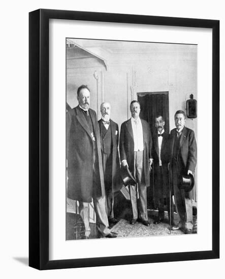 Treaty of Portsmouth Peacemakers on Board the Mayflower, 1905-null-Framed Giclee Print