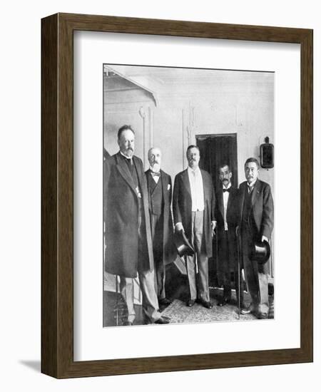 Treaty of Portsmouth Peacemakers on Board the Mayflower, 1905-null-Framed Giclee Print
