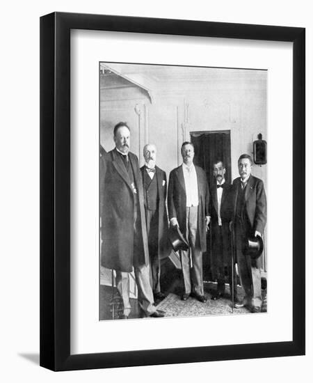 Treaty of Portsmouth Peacemakers on Board the Mayflower, 1905-null-Framed Giclee Print