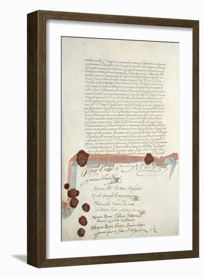 Treaty of Westphalia, Signed at Munster, 24th October 1648-null-Framed Giclee Print