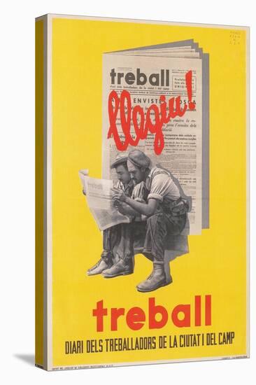 Treball, Advertisement for Catalan Labor Newspaper-null-Stretched Canvas