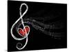 Treble Love and Music Notes-fat_fa_tin-Stretched Canvas