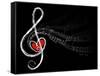 Treble Love and Music Notes-fat_fa_tin-Framed Stretched Canvas