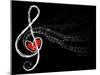 Treble Love and Music Notes-fat_fa_tin-Mounted Art Print