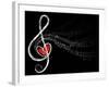 Treble Love and Music Notes-fat_fa_tin-Framed Art Print