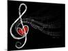 Treble Love and Music Notes-fat_fa_tin-Mounted Art Print