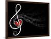 Treble Love and Music Notes-fat_fa_tin-Framed Art Print