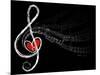 Treble Love and Music Notes-fat_fa_tin-Mounted Art Print