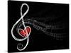 Treble Love and Music Notes-fat_fa_tin-Stretched Canvas