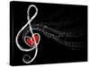 Treble Love and Music Notes-fat_fa_tin-Stretched Canvas