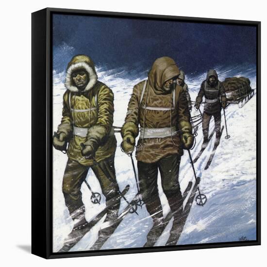 Treck to the Pole-Mike White-Framed Stretched Canvas