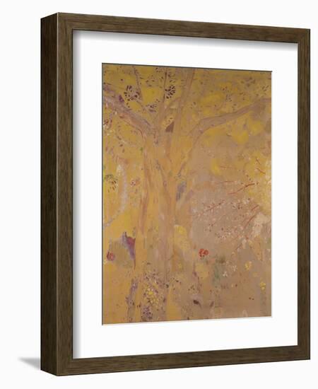 Tree Against a Yellow Background-Odilon Redon-Framed Giclee Print