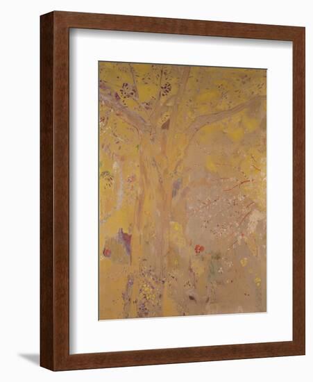 Tree Against a Yellow Background-Odilon Redon-Framed Giclee Print