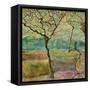 Tree And A Bird-Hyunah Kim-Framed Stretched Canvas