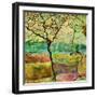 Tree And A Bird-Hyunah Kim-Framed Art Print