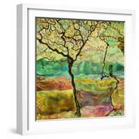 Tree And A Bird-Hyunah Kim-Framed Art Print