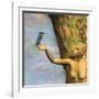 Tree And Bird-Ata Alishahi-Framed Giclee Print