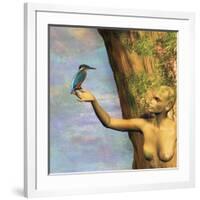Tree And Bird-Ata Alishahi-Framed Giclee Print