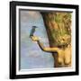 Tree And Bird-Ata Alishahi-Framed Giclee Print