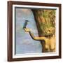 Tree And Bird-Ata Alishahi-Framed Giclee Print