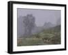 Tree and Fence in Mist, Talybont, October-Tom Hughes-Framed Giclee Print
