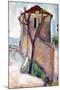 Tree and House-Amedeo Modigliani-Mounted Art Print