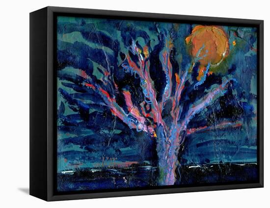 Tree and Strawberry Moon, 2016-Gigi Sudbury-Framed Stretched Canvas