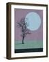 Tree and the Moon-Jasmine Woods-Framed Art Print